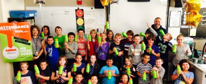 Photo of Salmon Creek Elementary class with good attendance