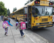 School bus students